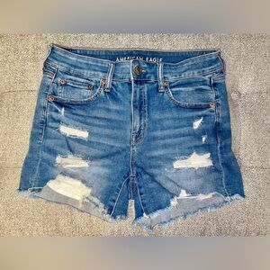 American Eagle Outfitters Distressed Blue Jean Shorts